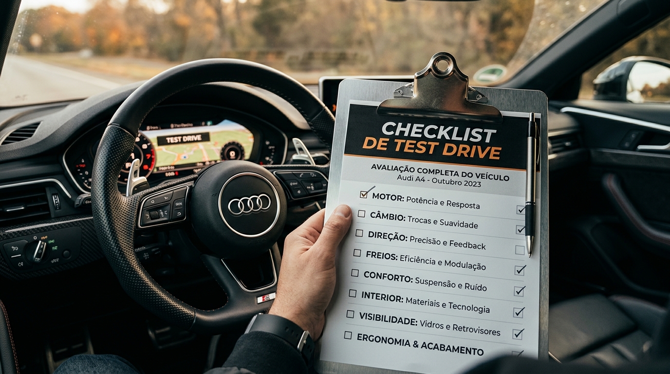 O Que Verificar Antes de Comprar um Carro Usado (Checklist com Test Drive)